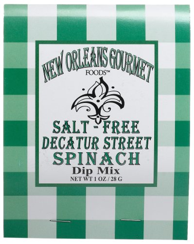 New Orleans Gourmet Foods Salt-Free Decatur Street Spinach Dip Mix, 1-Ounce Bags (Pack of... by New Orleans Gourmet Foods