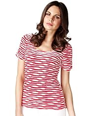 Per Una Ripple Striped T-Shirt