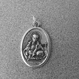 M-111 Silver Oxidized St. Gabriel Necklace Pendant