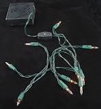Set of 10 Battery Operated Clear Christmas Lights - Green Wire