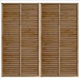 igarden　アイガーデン　ラティス　Ｈ180×Ｗ90cm　ルーバータイプ2枚セット　ライトブラウン　米松製