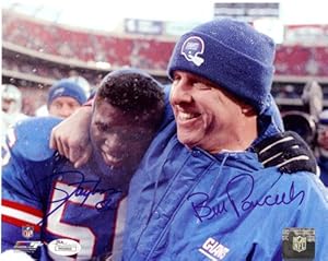 New York Giants Lawrence Taylor & Head Coach Bill Parcells Together In The 
