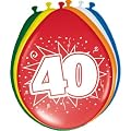 Folat 8 Luftballons zum 40. Geburtstag