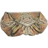 Lauren Merkin Diana Python-Embossed Clutch