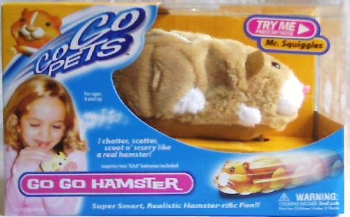 Go Go Pets HAMSTER MR. SQUIGGLES ****WITH ORIGINAL NAME 'Go Go PETS' ON THE PACKAGE**** (before name change to 'Zhu Zhu PETS' THIS IS A RARE COLLECTIBLE Go Go PETS ITEM. No Longer in Production as Go Go PETS.