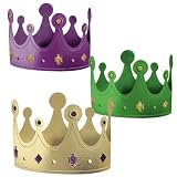 Mardi Gras Paper Crowns Asst. (12 count)