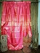2 Pink Gold Sari Curtains Drapes Panels Window Dressing Rod Pocket 96"