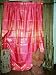 2 Pink Gold Sari Curtains Drapes Panels Window Dressing Rod Pocket 96"