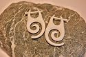Earrings-hand Carved Bone Spirals