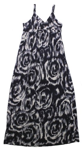 Lucky Brand Women's Ikat Maxi Dress (Navy Blue) (Large)