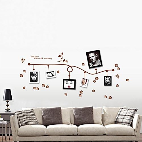 ROTMAKERES Wallsticker, DIY Home Black Brown Snowflower&amp;Flower Wall Decor Kitchen Room Wall Sticker Simply Removable Decal