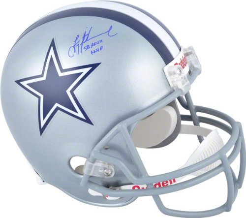 Troy Aikman Autographed Replica | Details: Dallas Cowboys, SB XXVII MVP Inscription, Riddell Replica Helmet