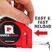 25' Foot QUICKDRAW PRO Self Marking Tape Measure - 1st Measuring Tape with a Built in Pencil - Contractor Grade Steel Tape - 25 Foot Power Locking Tape Ruler