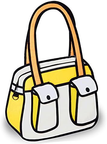 Totoab Canvas From Cartoon Shoulder Paper Messenger Bag 2D Drawing 3D Jump Handbag