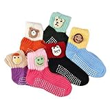 Thick Knit Animal 6 Pack Footie Slipper Socks