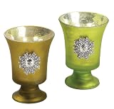 Antique Style Mercury Glass Vase Christmas Holiday