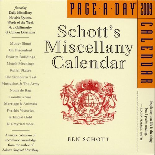 Schott's Miscellany Page-a-Day Calendar 2009 (Original Page a Day Calendars) (Page-A-Day Calendars)