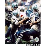 Bob Lilly Signed Dallas Cowboys 8x10 w/ HOF 80