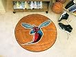 Delaware State Hornets 29" Round Basketball Floor Mat (Rug)