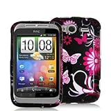 Electromaster(TM) Brand - Pink Butterfly Flowers Design Crystal Hard Skin C ....