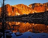 IMAGE OF Wallmonkeys Peel and Stick Wall Decals - Snowy Range Reflected in Mirror Lake - 60
