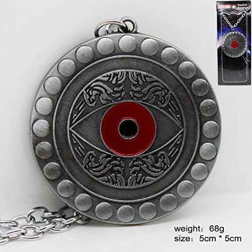 Doctor Strange Red-Eye 2 Metal Pendant Cosplay Necklace Fashion Necklace for Men Women (Gray)