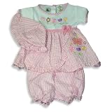 Tuti Fruiti - Newborn Baby Girls Sundress Set, Pink, White