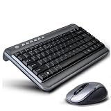 Набор беспроводной клавиатура + мышь A4tech w 7700n, gray, 2.4g USB компактная мини-клавиатура с доп. клавишами, мышь с технол (4711421877152)