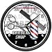 BARBER SHOP ~Wall Clock~ hair salon cutter pole gift