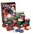 100 Ct. Deluxe Poker Chips in a Tin