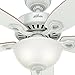 Hunter Fan Company 53089 Builder Deluxe Indoor Ceiling Fan with LED Light and Pull Chain Control, 52