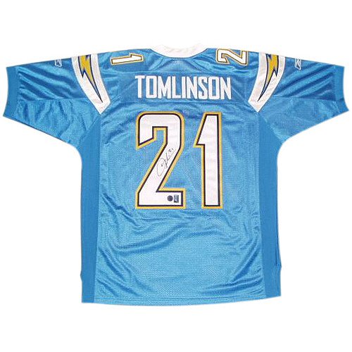 Mounted Memories San Diego Chargers Ladainian Tomlinson Signed Authentic Jersey