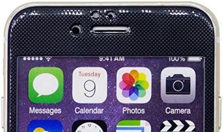 HYAIT iPhone6 Colored 3D Silicone Full Screen Tempered GlassvCover With Metal Coating Cool Ultra-thin Front cover shield protector Case for iPhone6 4.7 inch - BlACK