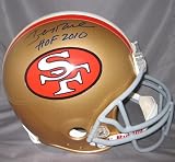 Jerry Rice Autographed/Hand Signed 49ers Throwback Proline Helmet w/HOF 2010