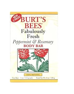 Burt's Bees Peppermint & Rosemary Body Bar 2-Pack, 8-Ounce Packages (Pack of 3)