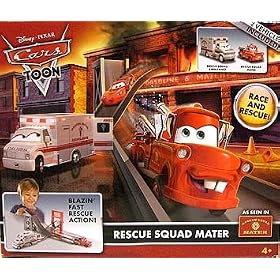Disney Pixar CARS TOON Playset Rescue Squad Mater Track Set by 