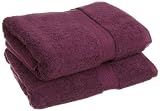 Superior 900 Gram Egyptian Cotton 2-Piece Bath Towel Set, Plum