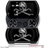 PSPgo Skin and Screen Protector Kit - Chrome Skull on Black fits Sony PSP go