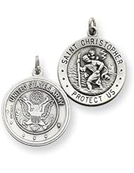 Sterling Silver St. Christopher US Army Medal