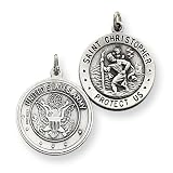 Sterling Silver St.Christopher US Army Medal