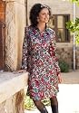 Chadwicks Leaf Print Charmeuse Shirtdress