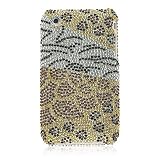 Premium Luxurious Designer Hard Crystal Snap-on Case for Apple iPhone 3G, 3GS 3G-S - Full Diamond Case with Zebra Safari Mixed Animal Print