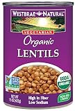 Westbrae Natural Organic Lentils, 15 Ounce Cans (Pack of 12)