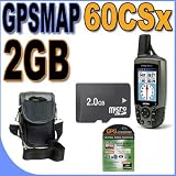 Garmin GPSMAP 60CSx Outdoor/Handheld GPS W/2.6 LCD - 2GB MicroSD Memory Card - Padded Carrying Case w/Strap - GPS Screen Protectors - 0100042200 BigVALUEInc Accessory Saver Bundle