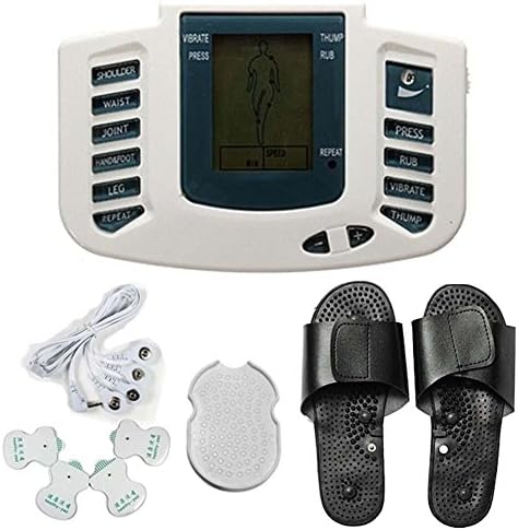 Electrical Stimulator Full Body Massager Pulses Acupuncture Therapy + Slipper