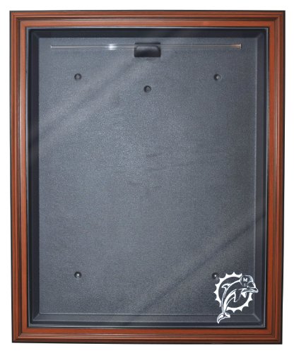 NFL Miami Dolphins Cabinet Style Jersey Display, Brown