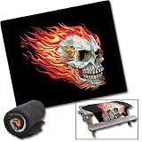 Flaming Skull Fleece Blanket