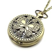 Butterfly Pocket Watch Necklace Pendant
