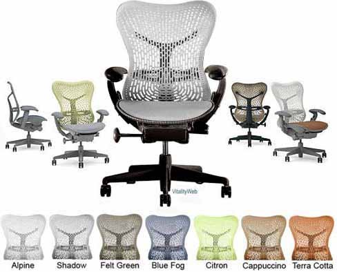 Herman Miller Mirra Chair Basic Home Office Desk Task Chair - Graphite Frame with Shadow Triflex Seat and Back