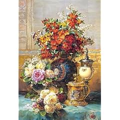 PUZZLE 1500 TEILE Fleurs sur une table Copy GEM�LDE v. Jean-Baptiste Robie STILLLEBEN BLUMEN Am TISCH